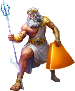 Zeus with a trident from TuffPuff casino slots