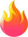 Flame icon for hot games at TuffPuff casino