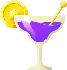 Cocktail glass for weekly cashback at TuffPuff online casino